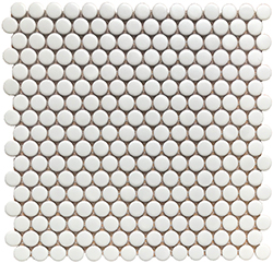 Keramická mozaika Mozaika KOLEČKA Bílá Mat